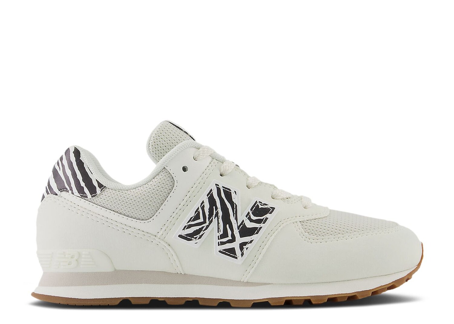 

Кроссовки New Balance 574 Little Kid 'Sea Salt Zebra', кремовый