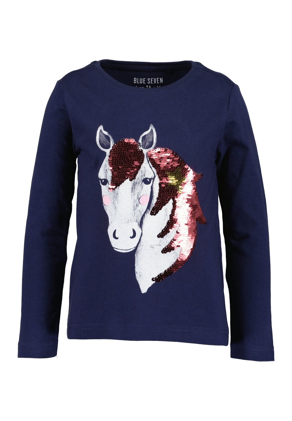 

Футболка с длинным рукавом Horses Blue Seven, цвет ultramarin