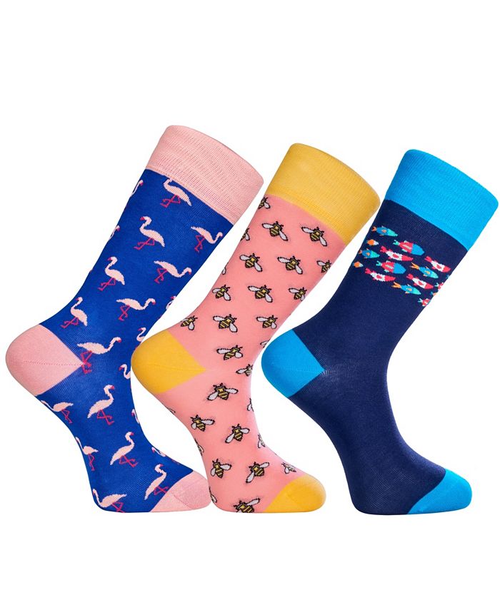 Новинка, комплект роскошных мужских носков для экипажа, разноцветные, с бесшовным мыском, 3 шт. Love Sock Company, мультиколор набор носков мужской праздник именные