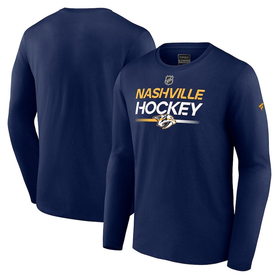 

Футболка с длинным рукавом Fanatics Branded Nashville Predators, нави