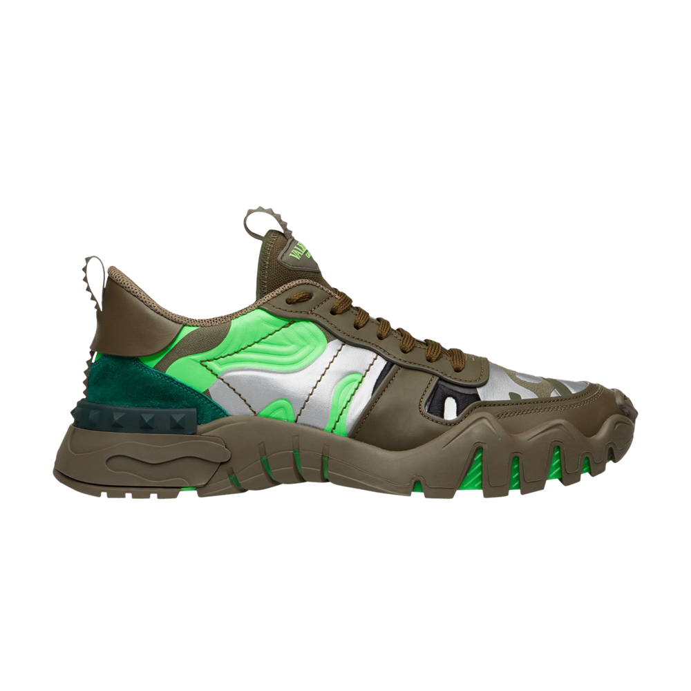 

Кроссовки Valentino Rockrunner Camo Plus, зеленый