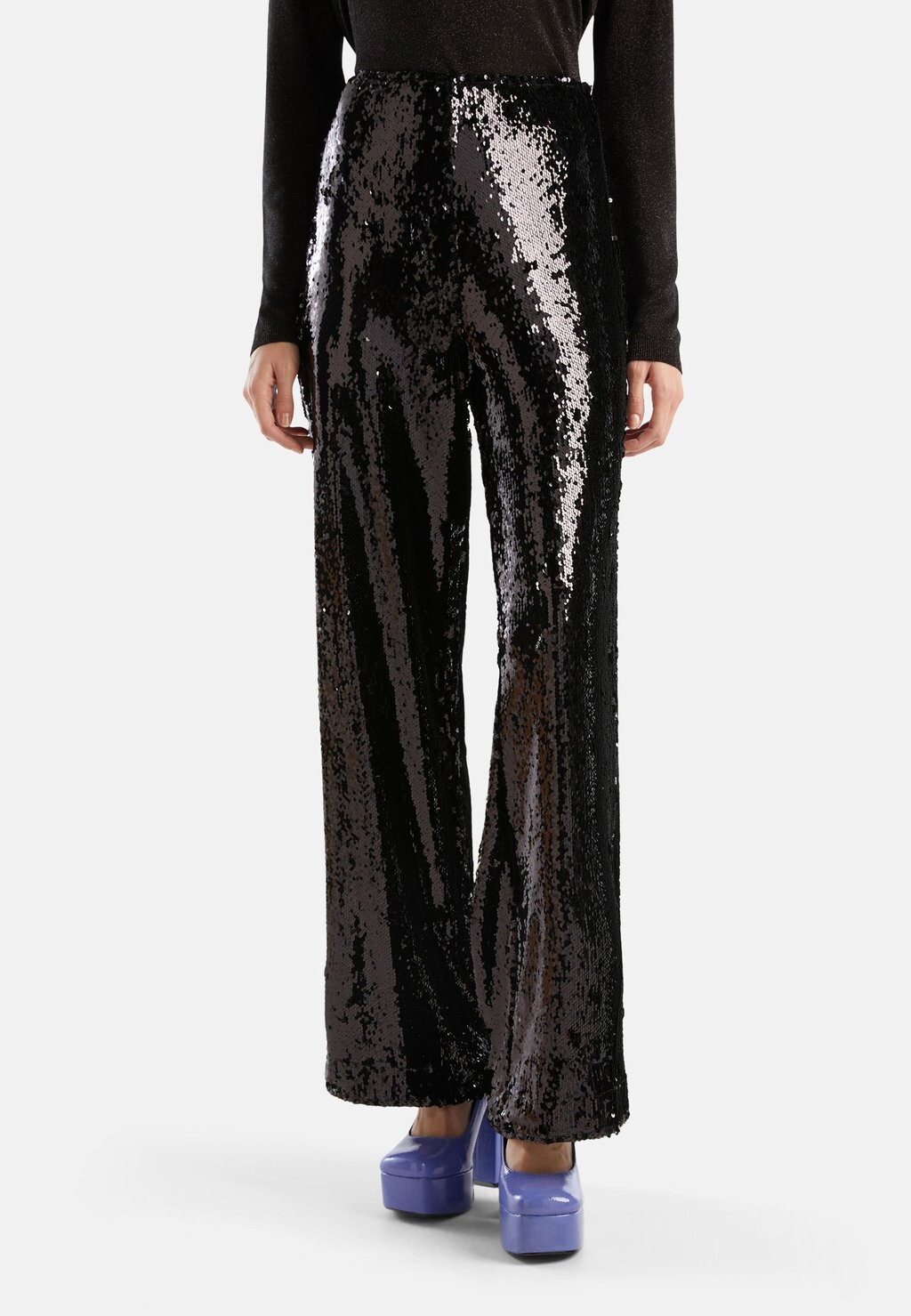 

Брюки With Sequins United Colors of Benetton, черный