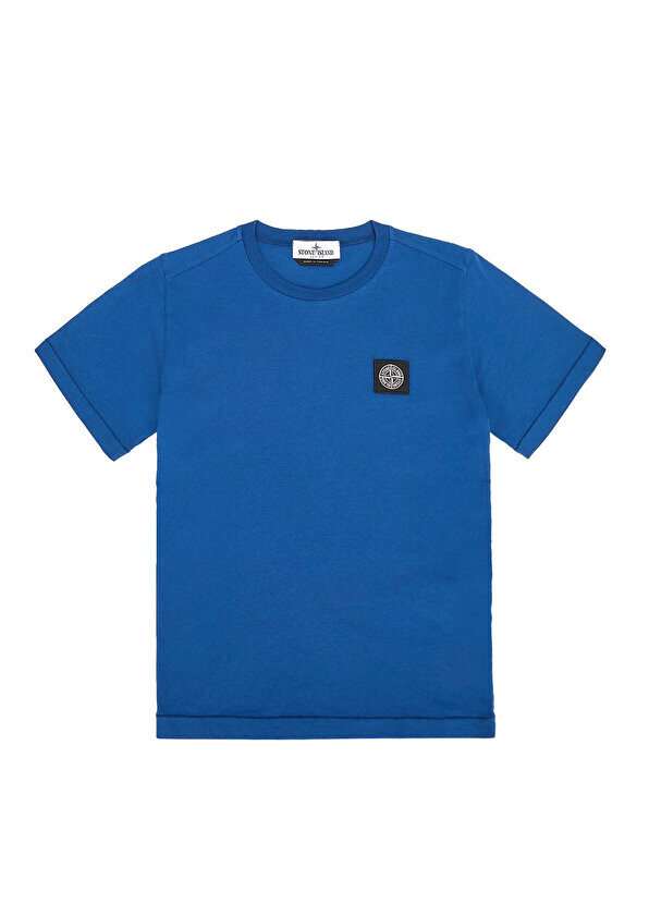 

Футболка для мальчика с синим логотипом Stone Island