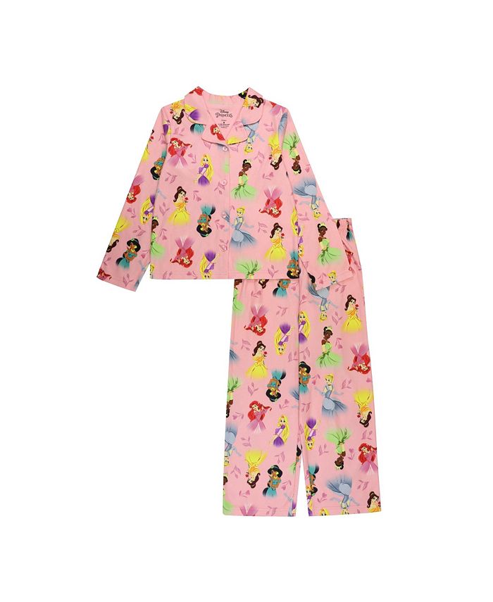 цена Топ и пижама для больших девочек, комплект из 2 предметов Disney Princess, мультиколор