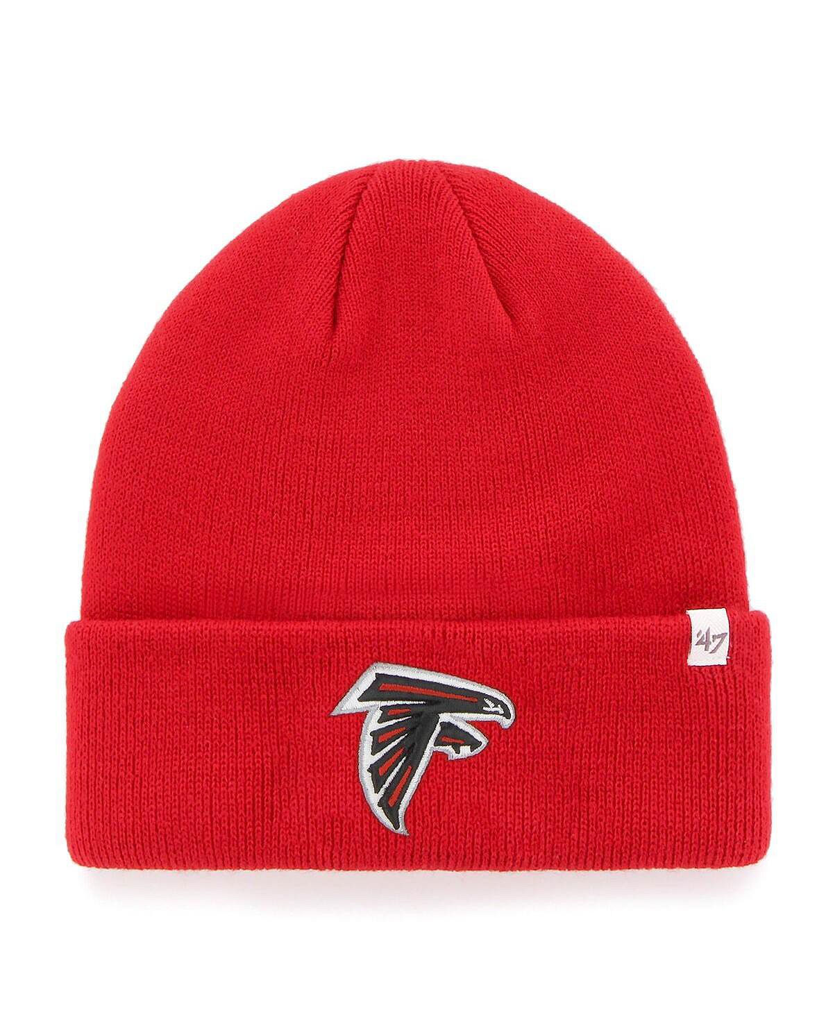 Мужская базовая вязаная шапка Red Atlanta Falcons '47 с манжетами среднего размера '47 Brand мужская базовая вязаная шапка с манжетами 47 baltimore ravens среднего размера фиолетового цвета 47 brand