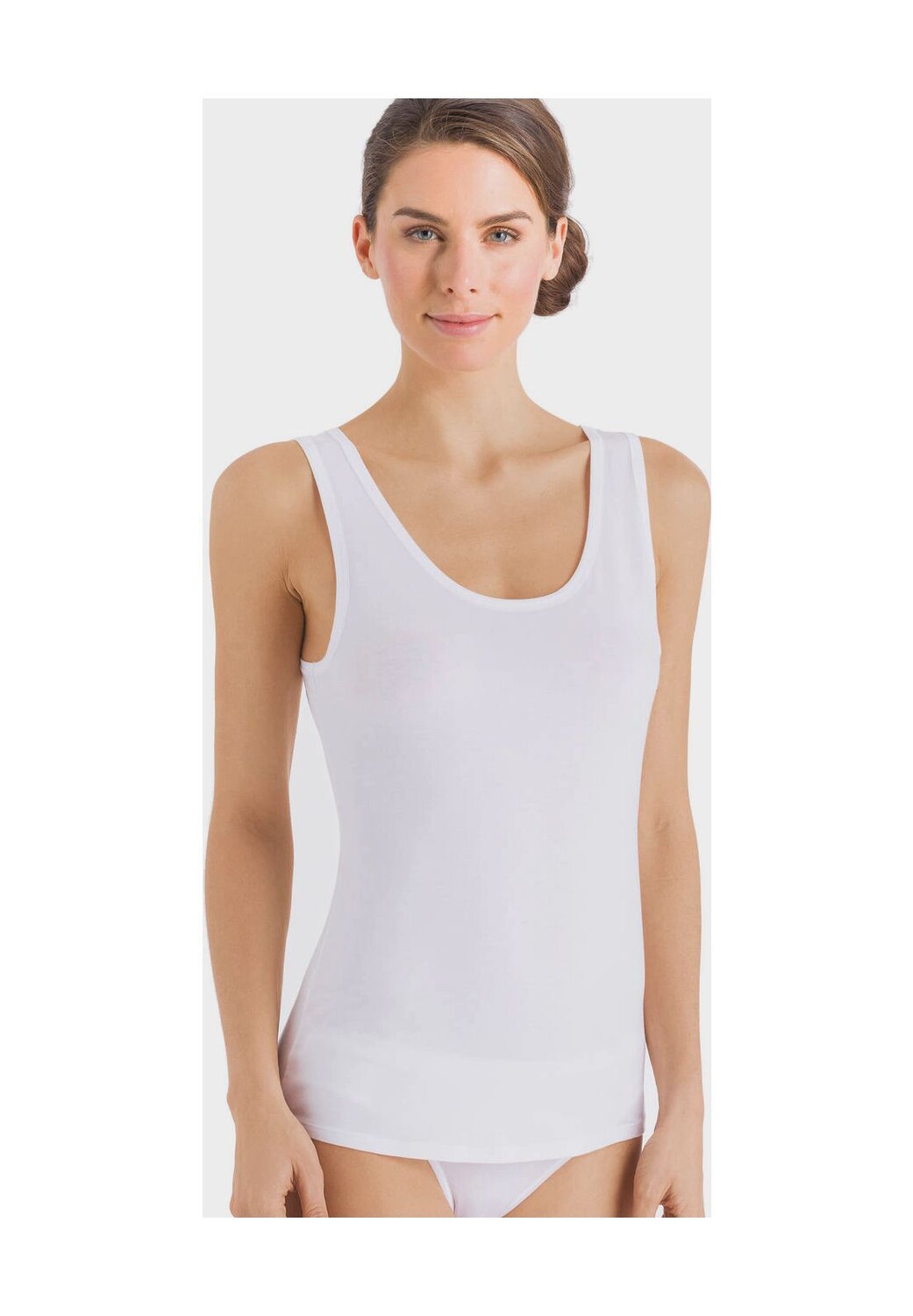 

Женская майка Cotton Sensation на широких бретелях HANRO, белый