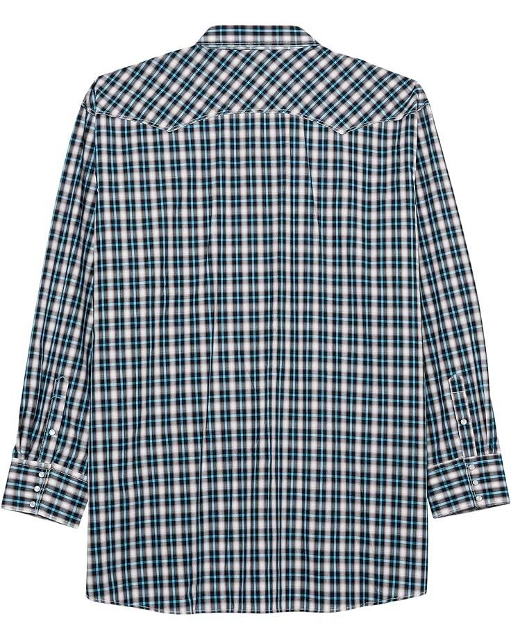 

Рубашка Roper Big & Tall Small Black Ombre Plaid Western Shirt, черный