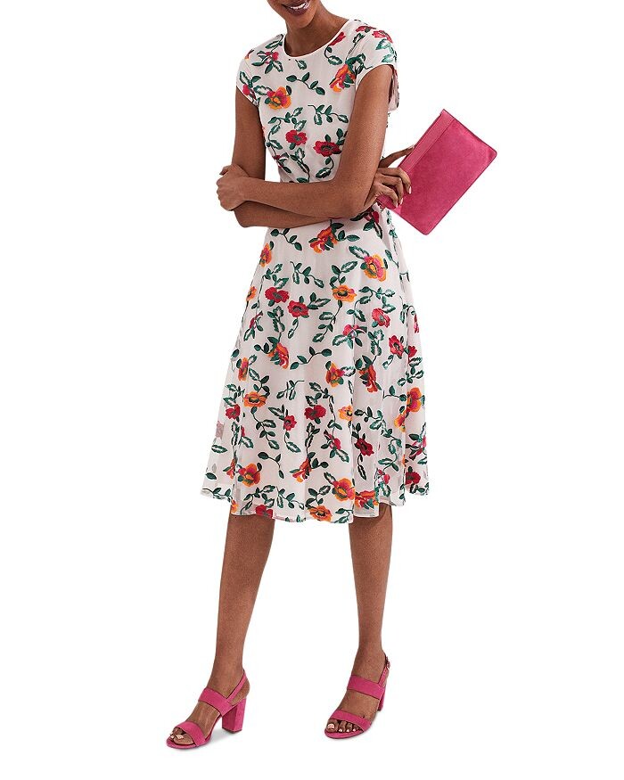 

HOBBS LONDON Платье с вышивкой Tia, розовый
