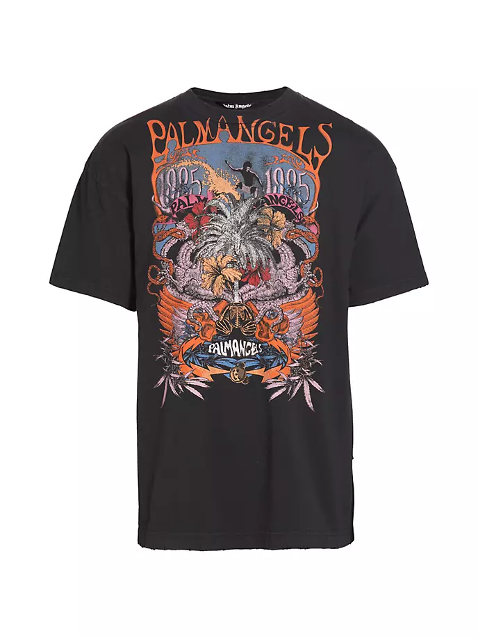 

Футболка с рисунком Palm Concert Palm Angels, черный