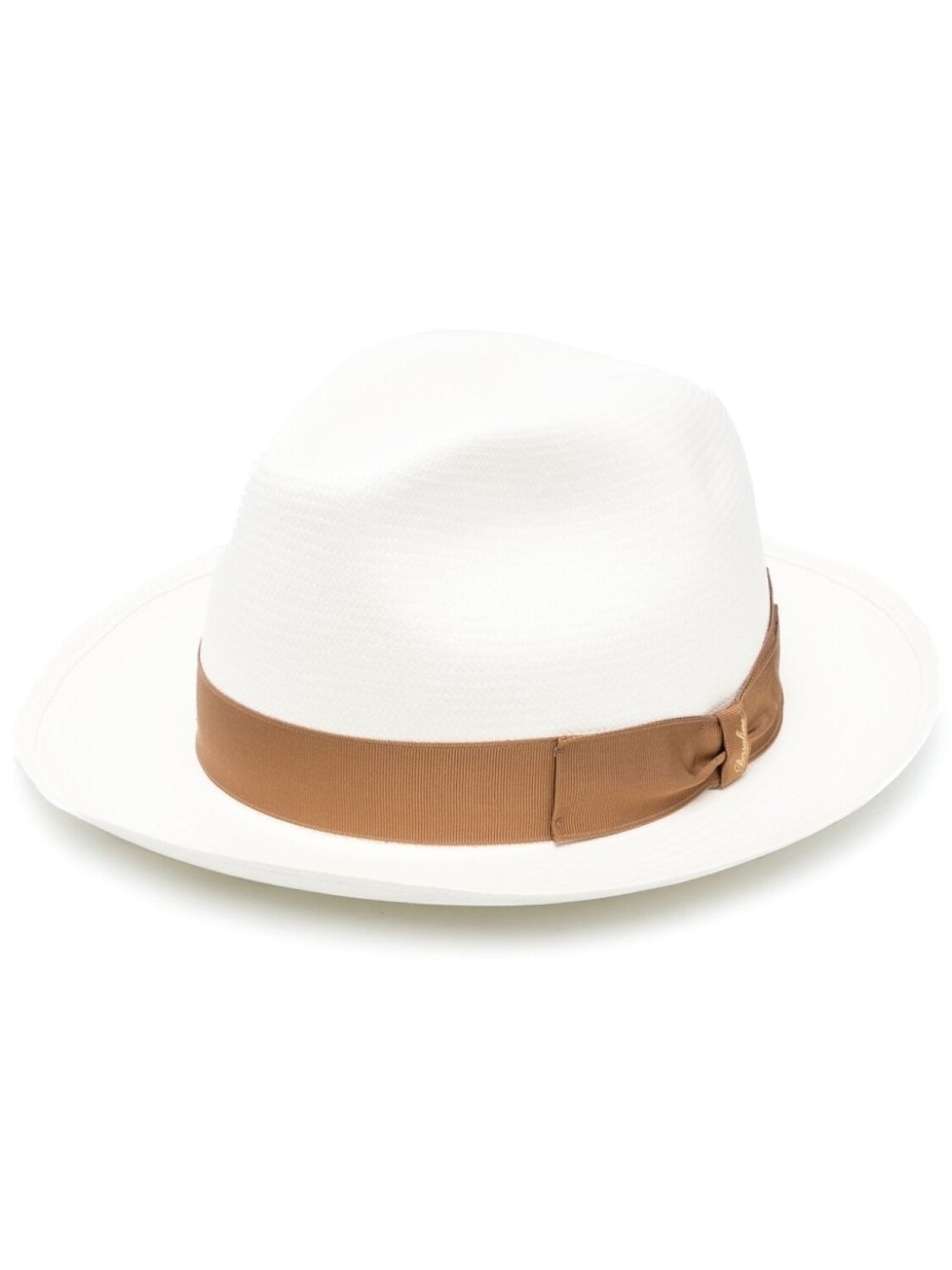 

Borsalino соломенная шляпа с лентой, белый