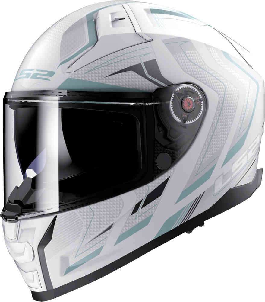 FF811 Vector II Шлем Ализера LS2, белый/серебристый твердый шлем vector ii ls2 черный мэтт