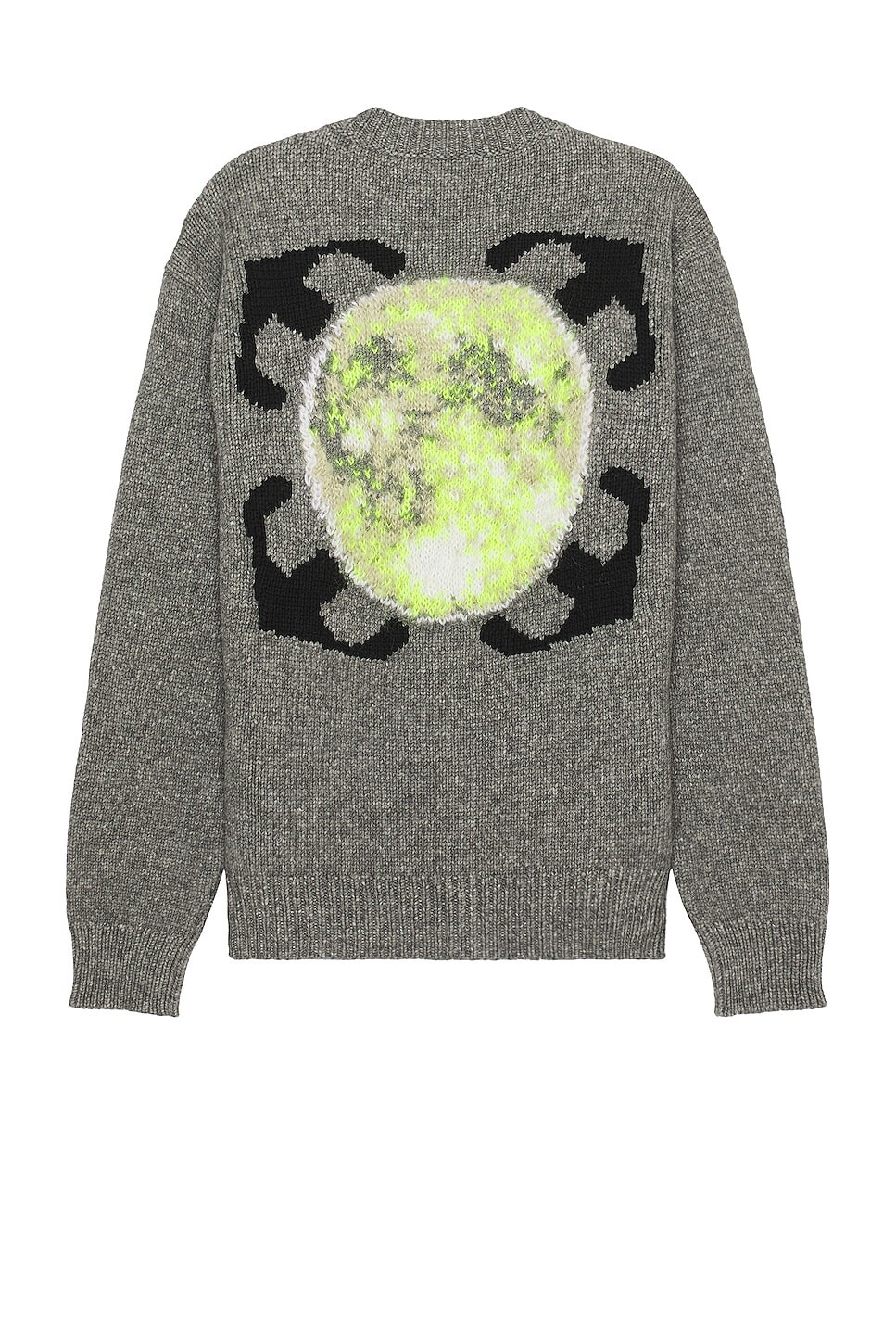 

Свитер Off-White Arrow Moon Chunky Knit Crewneck, цвет Grey & Black