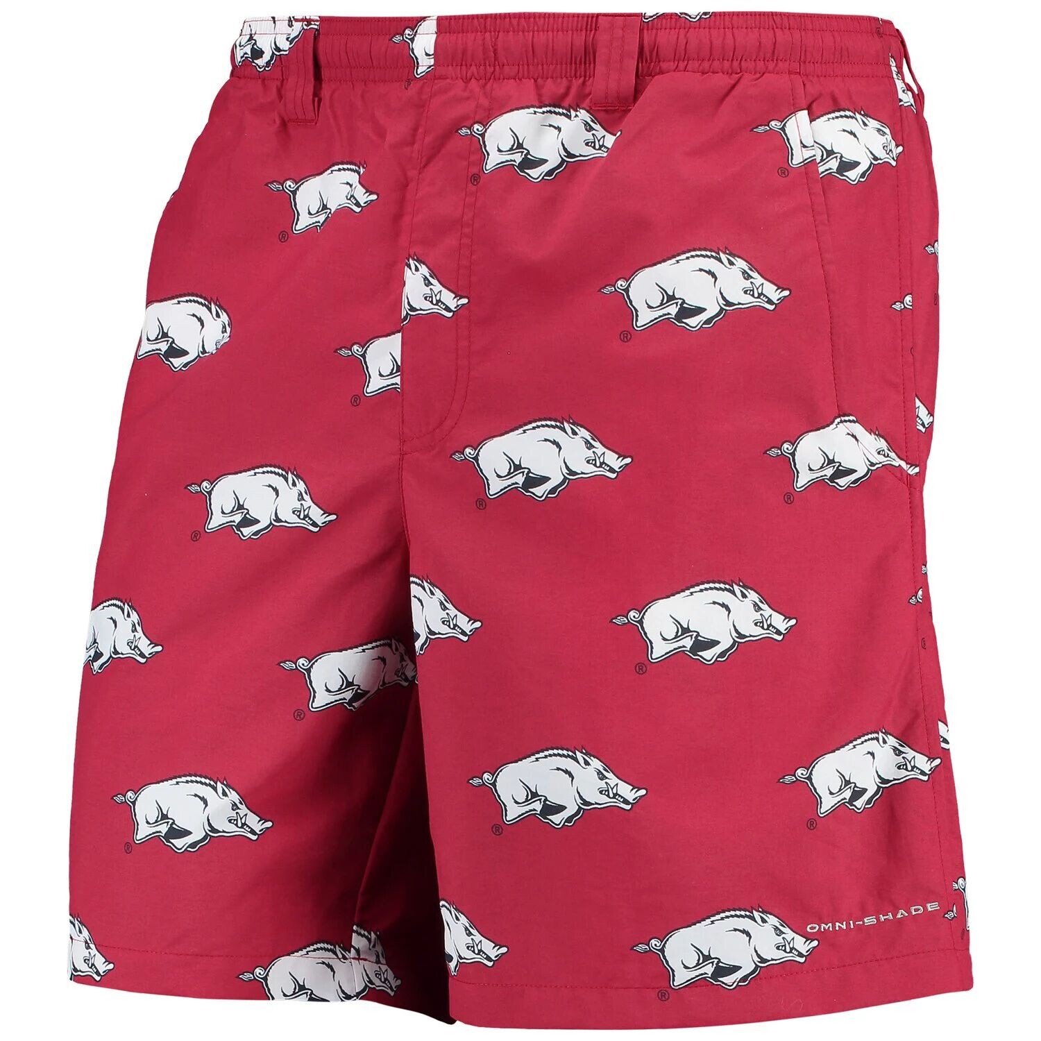 

"Мужские шорты Columbia PFG Cardinal Arkansas Razorbacks Backcast II 8"" Гибридные шорты Omni-Shade"