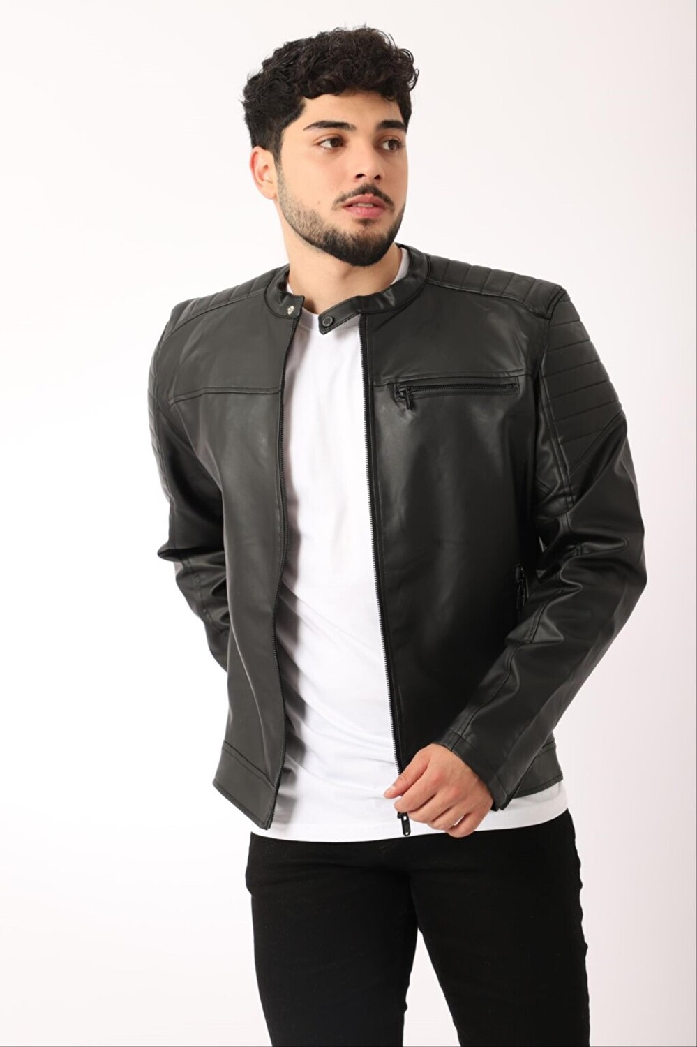 

Куртка из искусственной кожи с молнией на груди BL 1300 Stilkombin