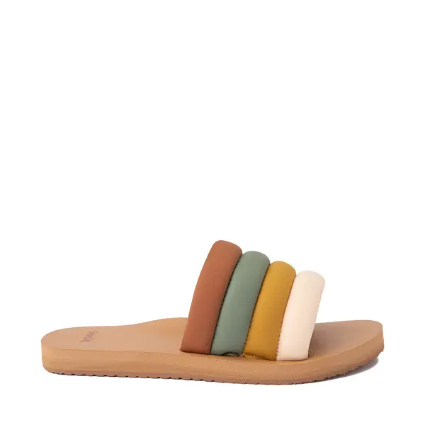 

Женские сандалии Sanuk Puff N Slide, цвет Sage/Mustard