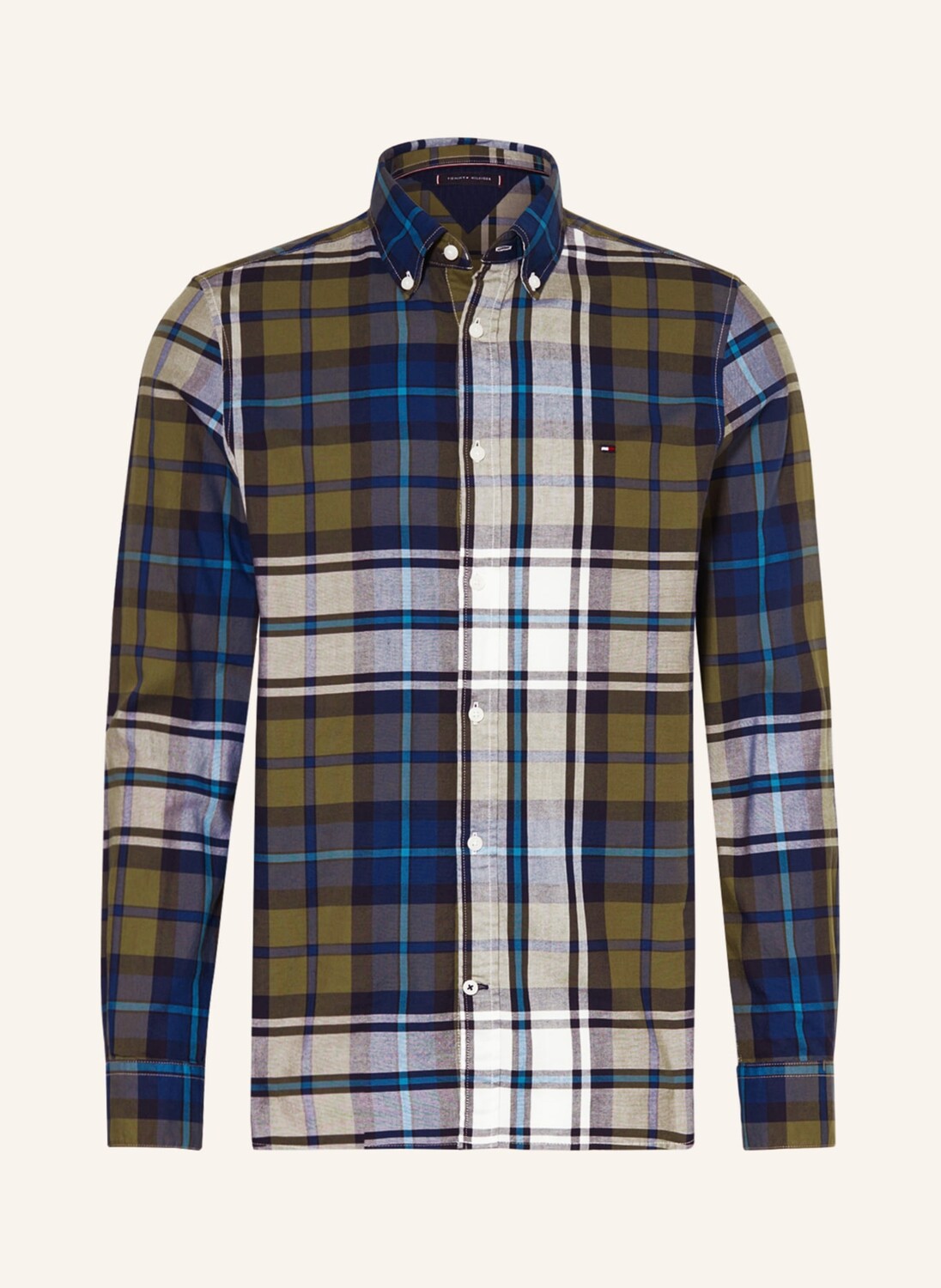 

Рубашка TOMMY HILFIGER Slim Fit, оливковый
