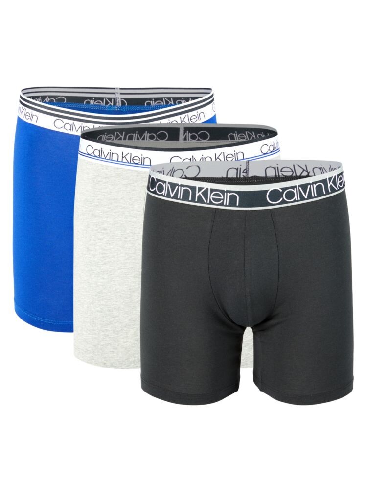 

Комплект из 3 трусов-боксеров с логотипом Calvin Klein, цвет Midnight Multi
