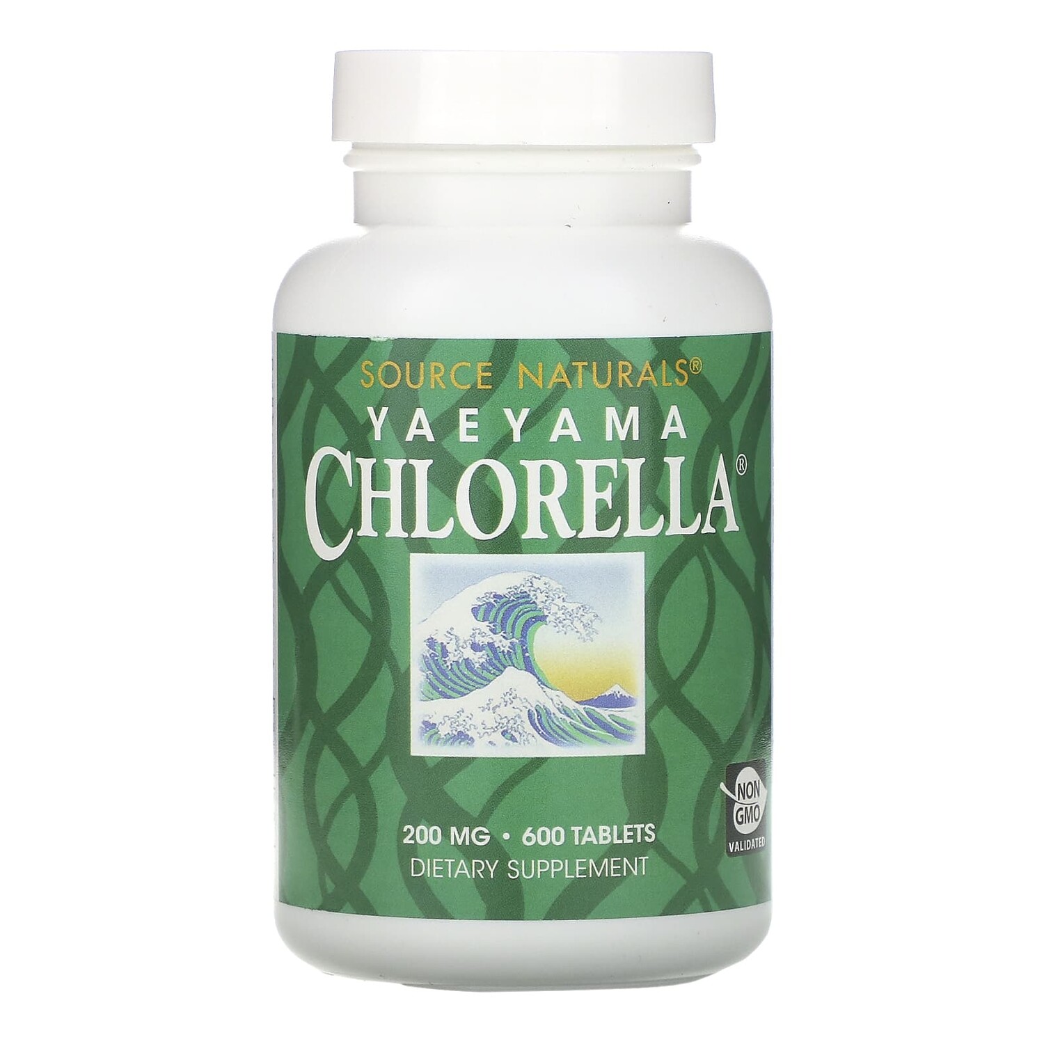 

Yaeyama Chlorella, 200 мг, 600 таблеток, Source Naturals