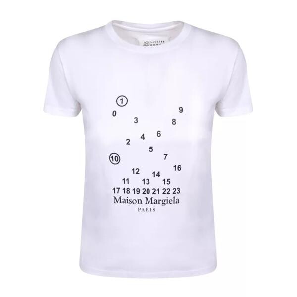 

Футболка cotton t-shirt with signature logo Maison Margiela, белый