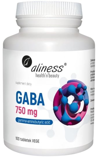 Aliness, ГАМК 750 мг, пищевая добавка, 100 растительных таблеток. kal гамк 750 мг 90 таблеток