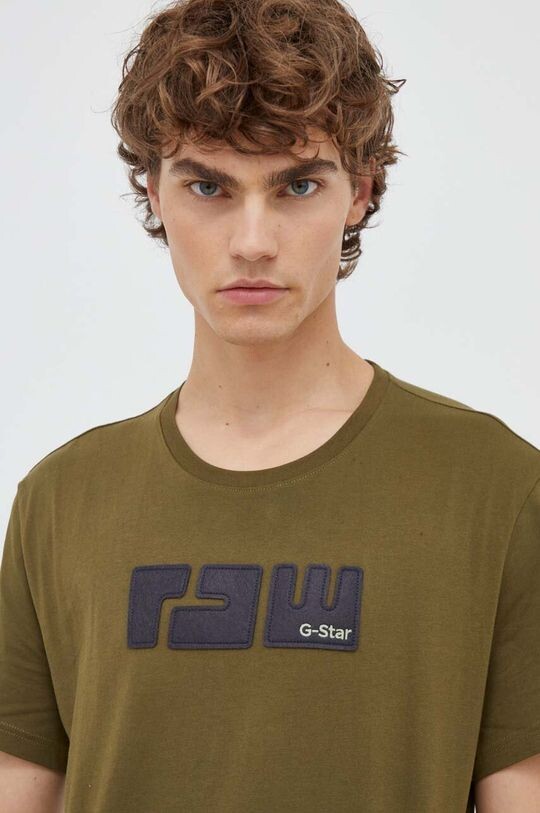 

Футболка G-Star из необработанного хлопка G-Star Raw, зеленый