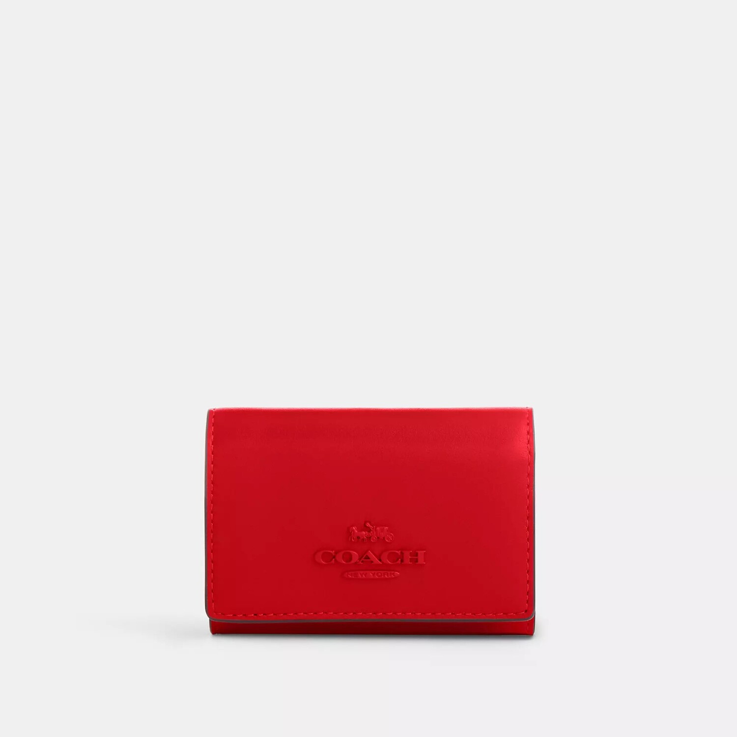 

Микрокошелек Coach Outlet, цвет Silver/Bright Poppy