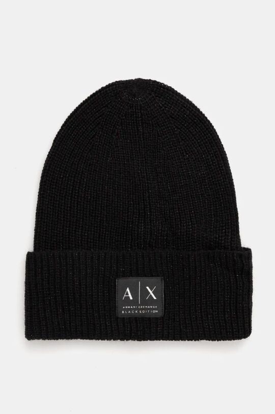 

Шапка из смесовой шерсти Armani Exchange, черный