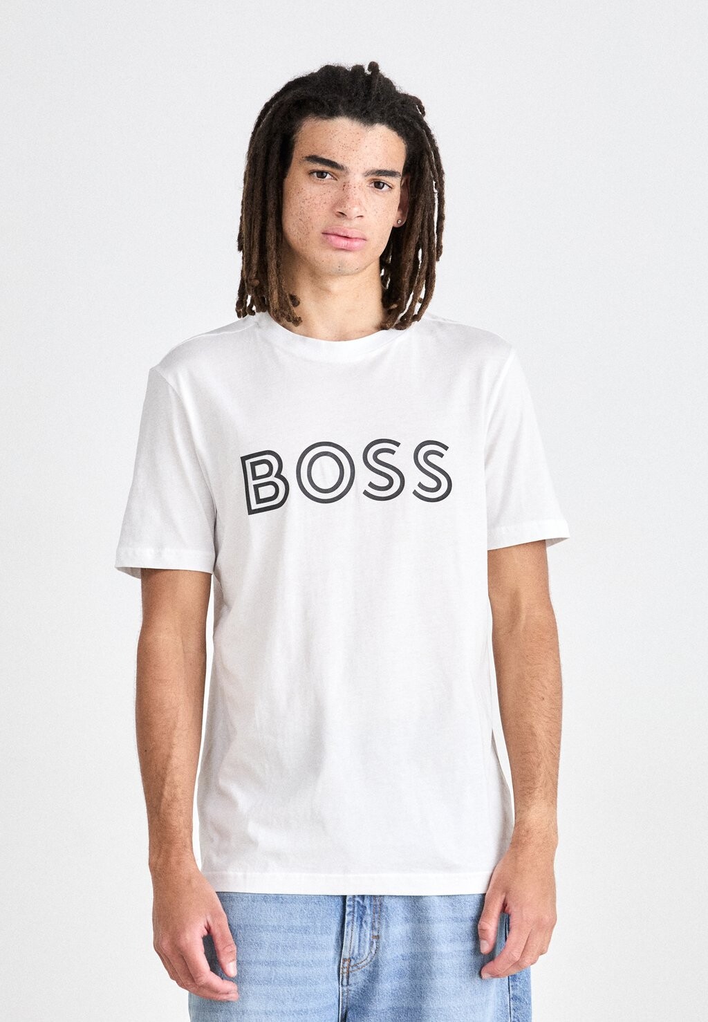 

Футболки с принтом TEE BOSS, белый