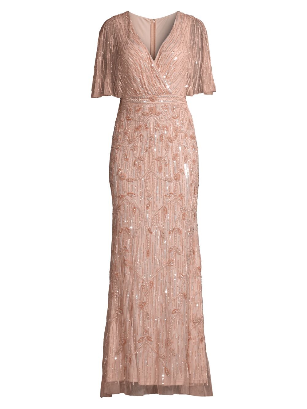 

Платье-накидка с бисером Mac Duggal