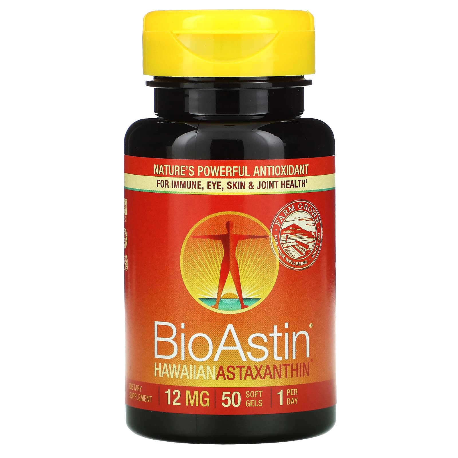 BioAstin, гавайский астаксантин, 12 мг, 50 мягких таблеток, Nutrex Hawaii астаксантин nutrex hawaii bioastin 12 мг 60 мягких гелей