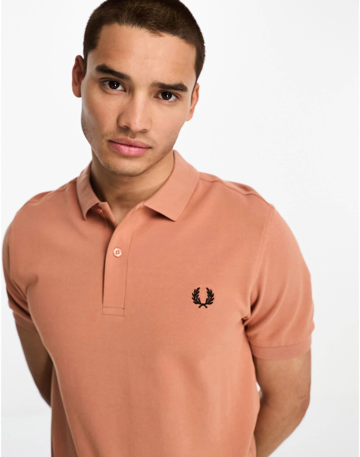 

Однотонная рубашка-поло Fred Perry светло-оранжевого цвета
