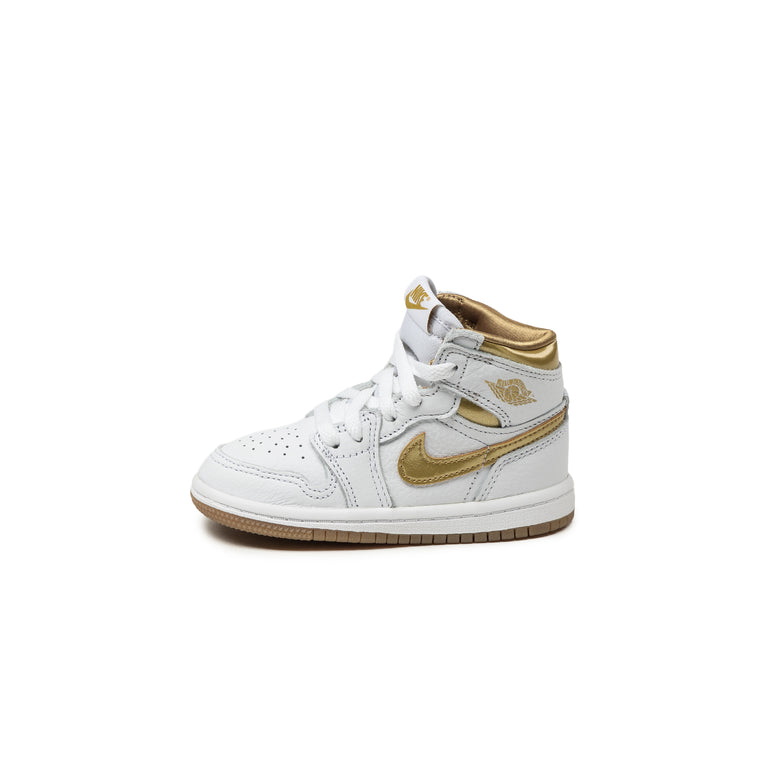 

Кроссовки Nike Air 1 Retro High Og *White And Gold* *Td* Air Jordan, белый