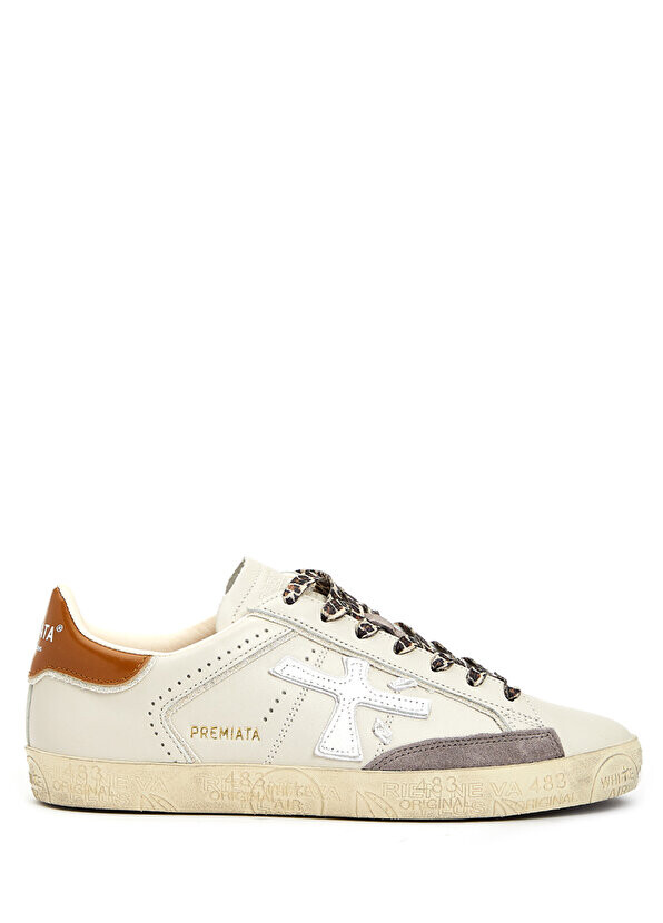 premiata steven 5772 Steven 6483 tan white мужские кожаные кроссовки Premiata