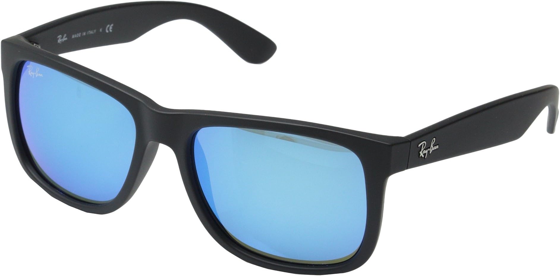 

Солнцезащитные очки RB4165 55mm Ray-Ban, цвет Black Rubberized/Green Blue Mirror