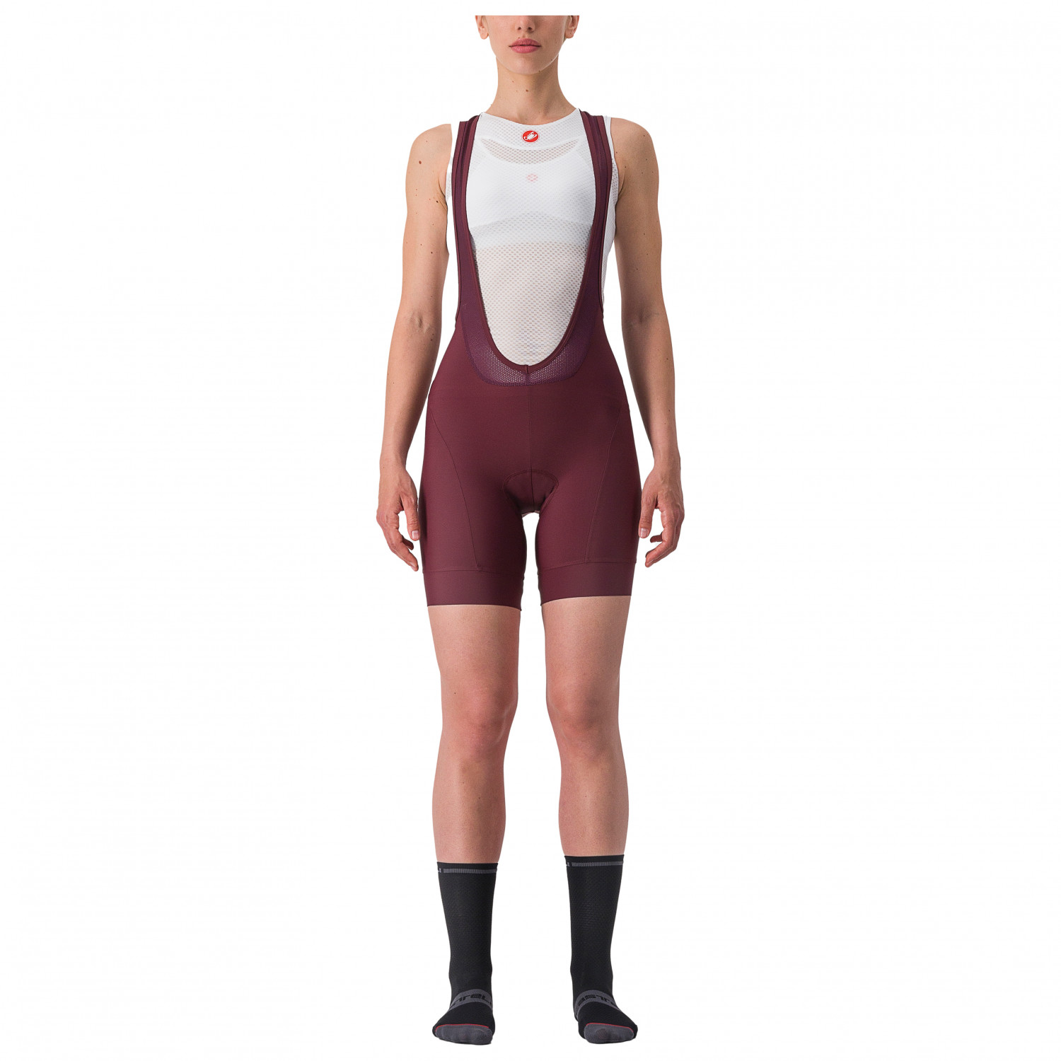 

Велосипедные шорты Castelli Women's Prima Bibshort, цвет Deep Bordeaux/Persian Red