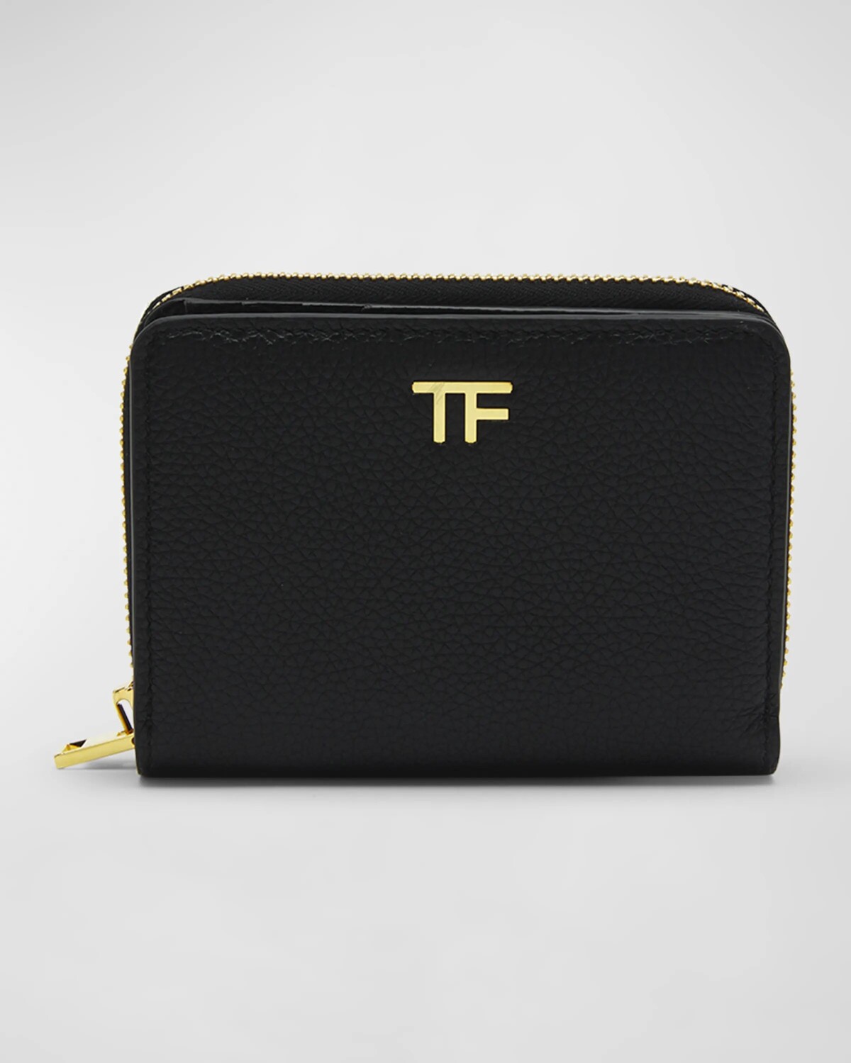 

Компактный кошелек TF на молнии из зерненой кожи TOM FORD, цвет Black