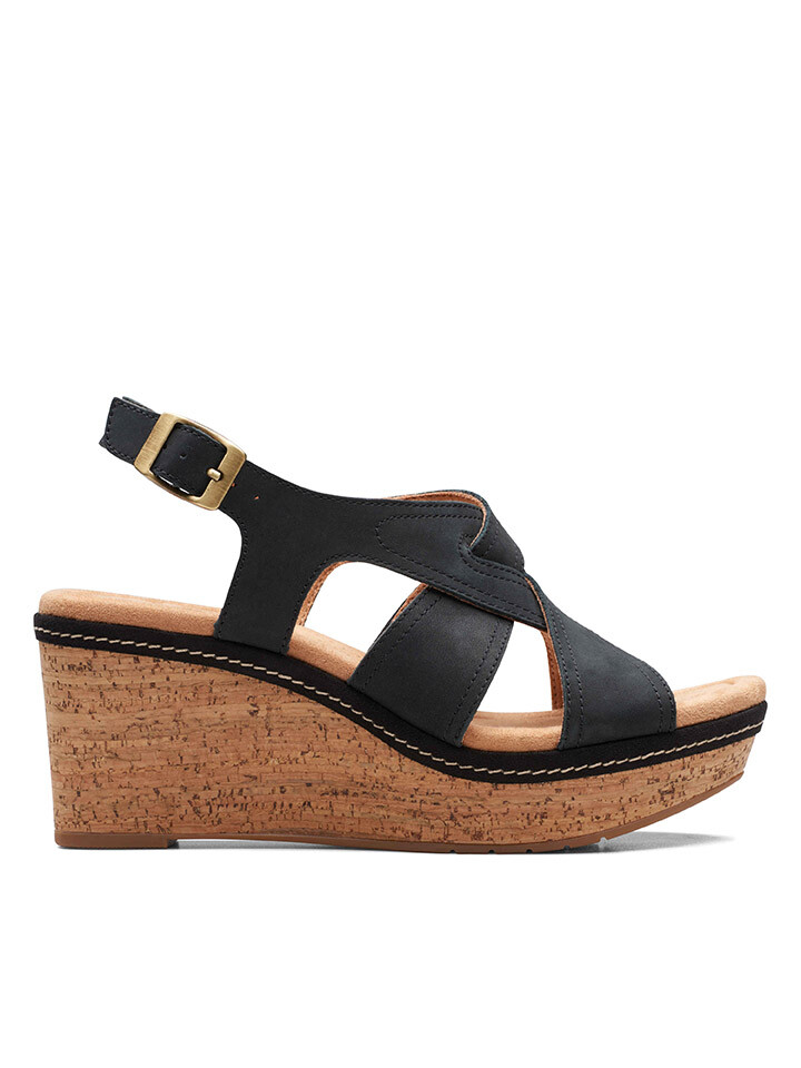 

Сандалии Clarks Leder Keil Sandaletten, черный