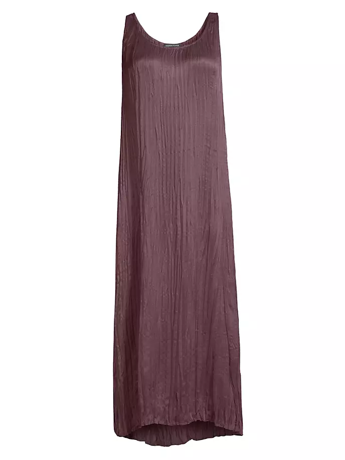 

Плиссированное платье-миди из купро Eileen Fisher, цвет casis