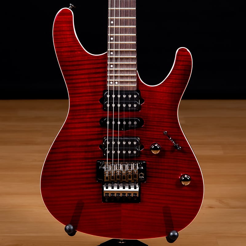 

Электрогитара IBANEZ KIKO100 Kiko Loureiro Signature Electric Guitar - Transparent Ruby Red SN F2322429