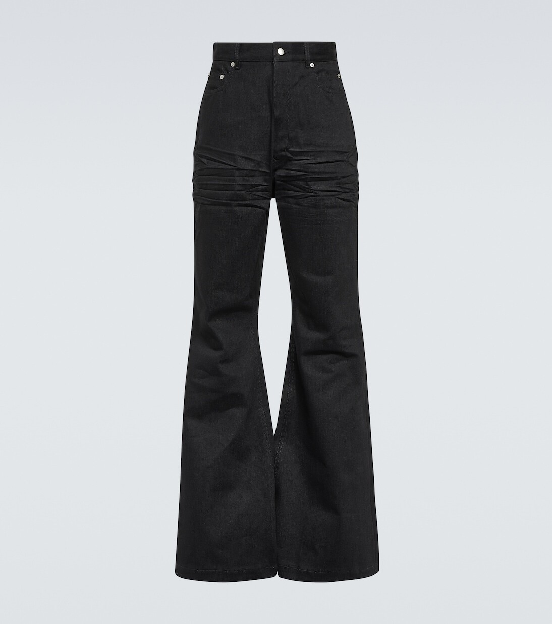 

Текстурированные расклешенные джинсы Rick Owens, черный