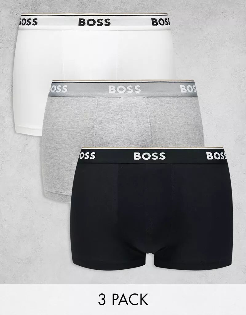 Набор из трех разноцветных плавок Boss Bodywear power power цена и фото