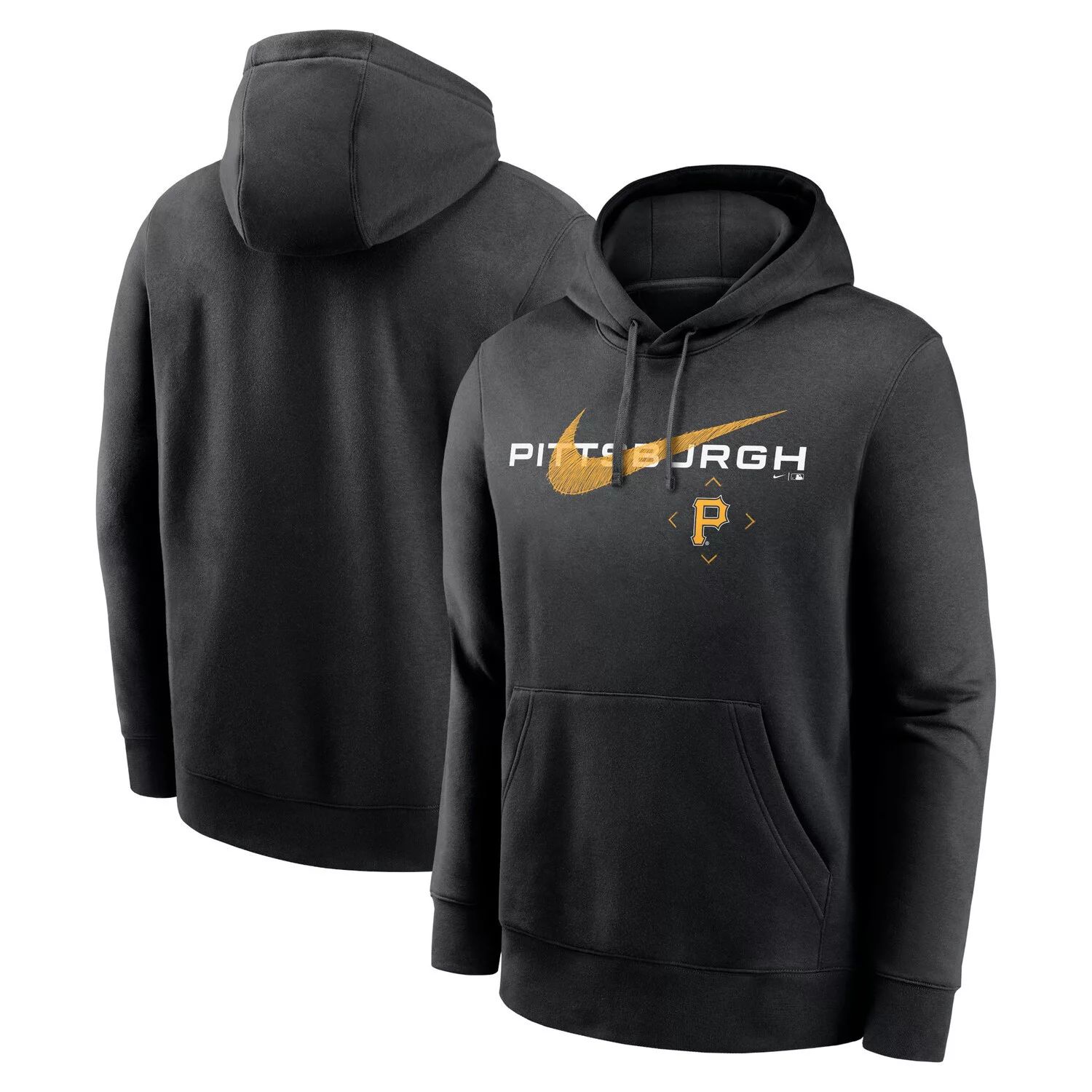 цена Мужской пуловер с капюшоном Nike Black Pittsburgh Pirates Swoosh NeighborHOOD