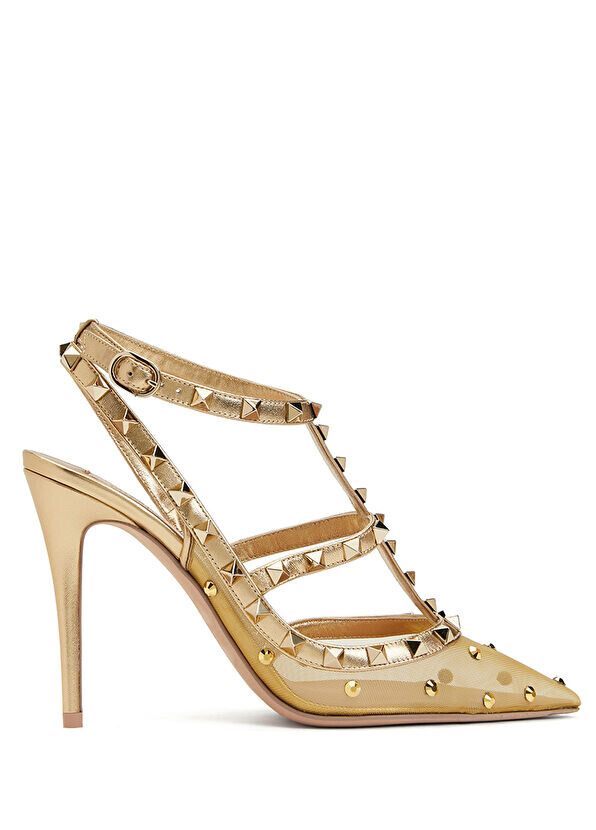 

Кожаные туфли на высоком каблуке Rockstud Valentino Garavani, золотой