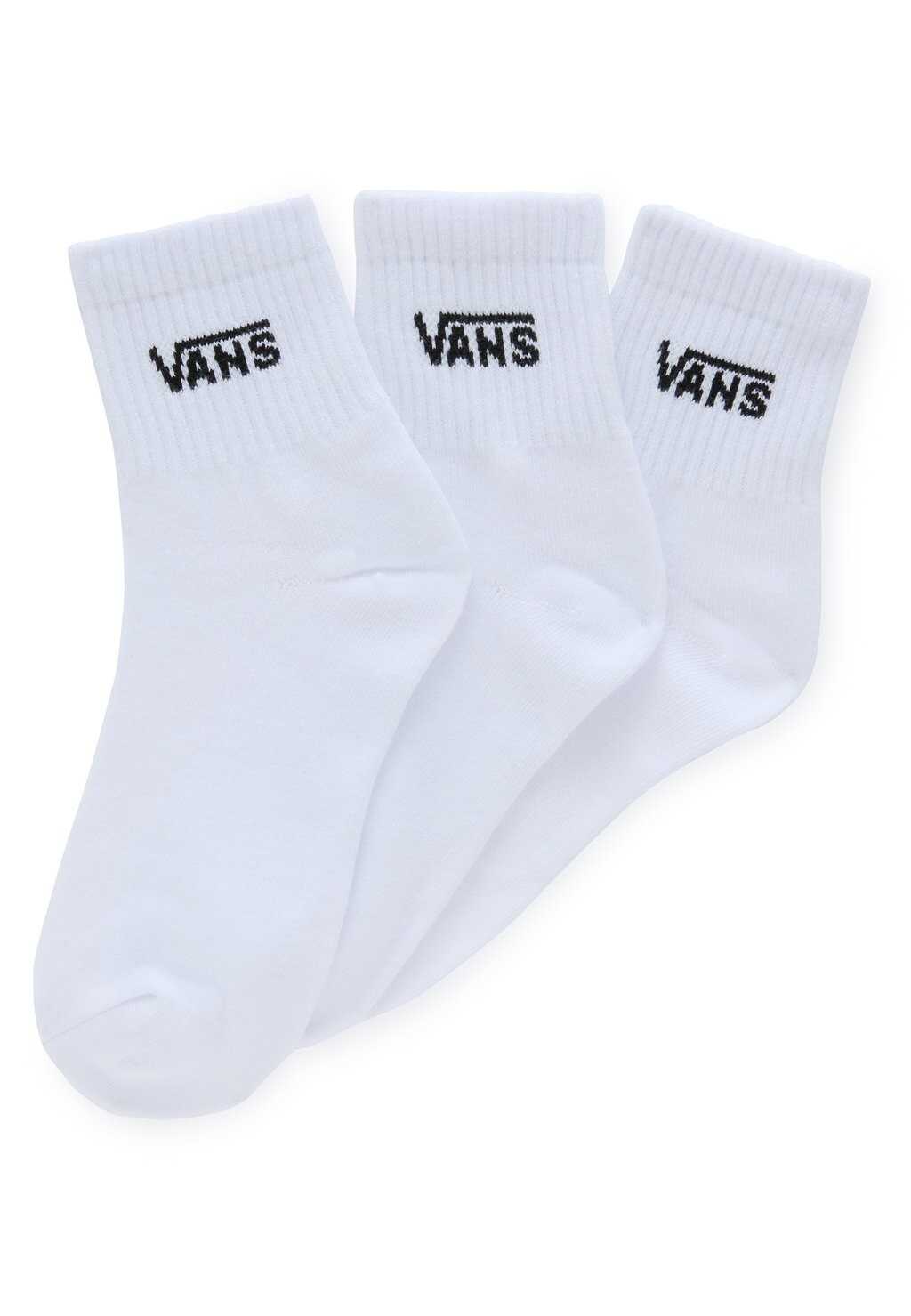 

Носки CLASSIC HALF CREW (6.5-10, 3PK) Vans, цвет white