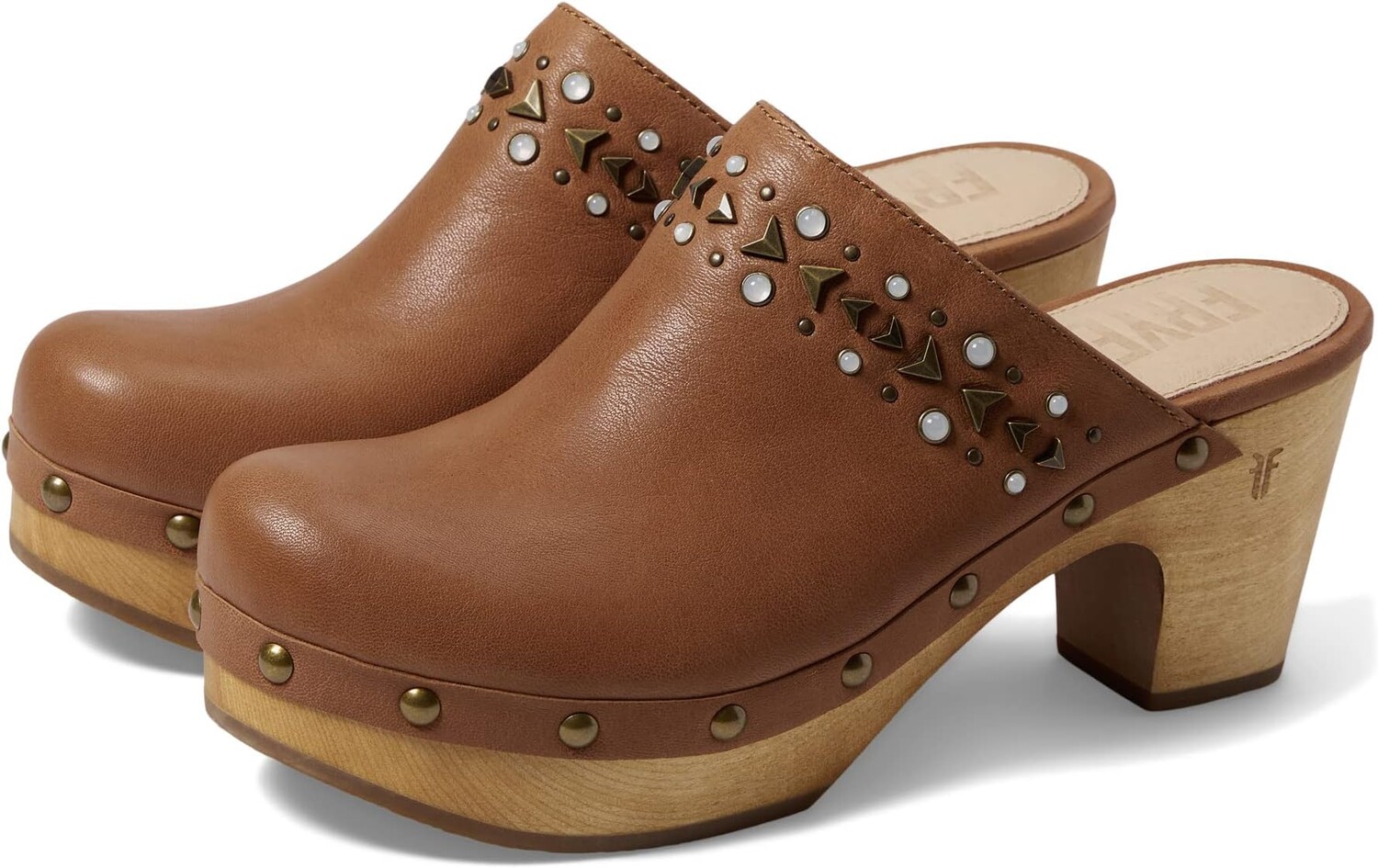 

Сабо Jessica Studded Clog Frye, цвет Tan