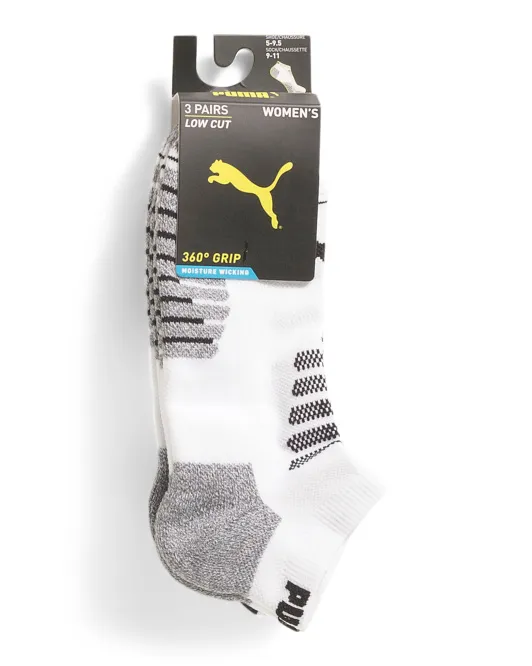 

3 шт. махровые низкие носки с язычком 360 Grip Puma, белый/черный