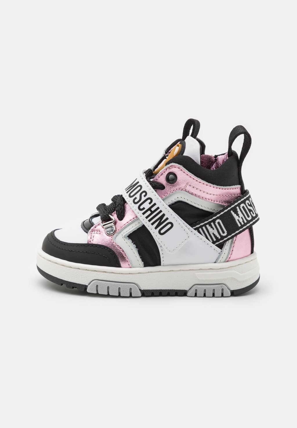 

Туфли Первые шаги Unisex MOSCHINO, цвет black/white/pink