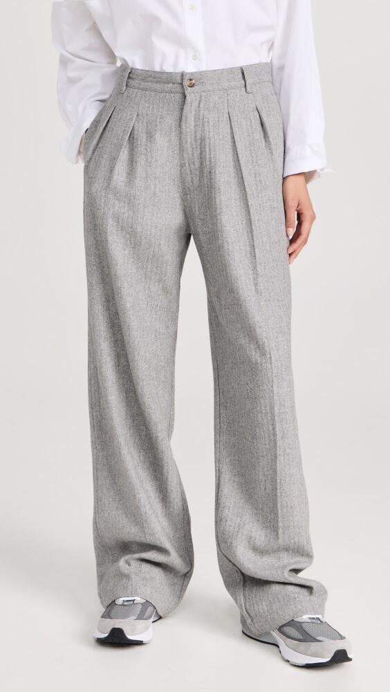 

Брюки Denimist Double Pleat Wide Leg, серый