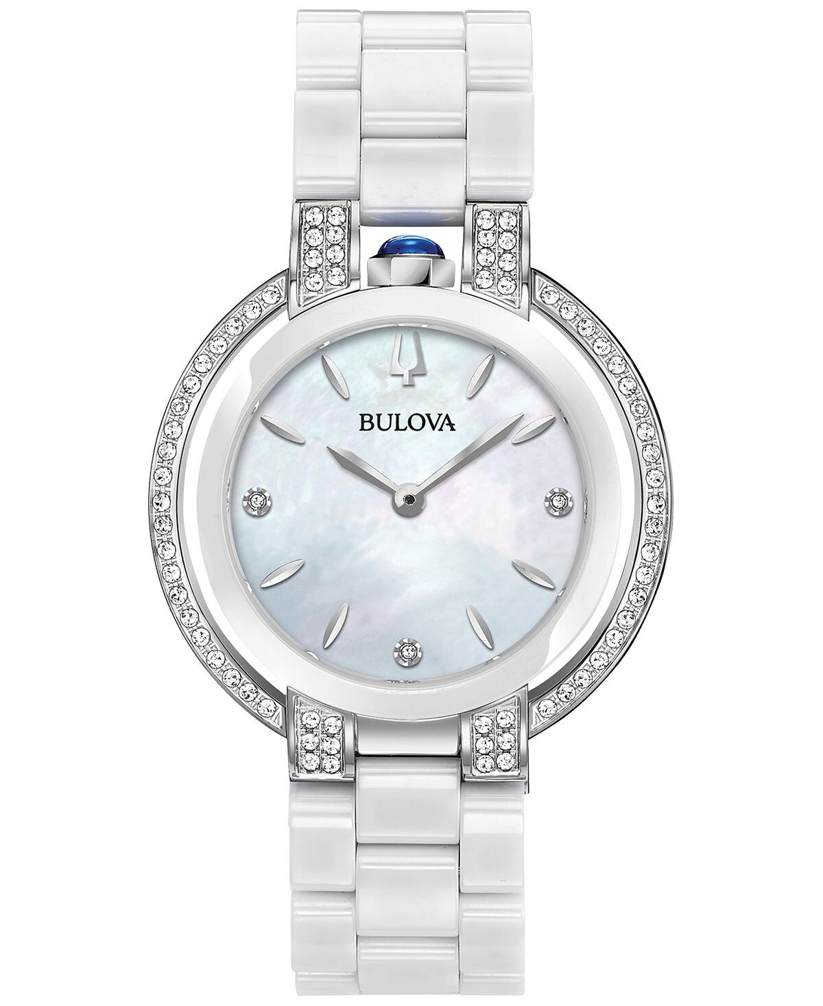 

Женские часы Rubaiyat Diamond (1/3 карата t.w.) из нержавеющей стали и белой керамики с браслетом, 35 ​​мм Bulova