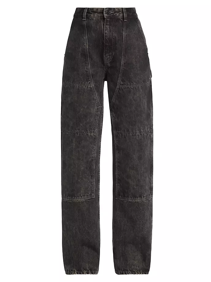 

Прямые джинсы с эффектом потертости Carpenter Helmut Lang, цвет washed charcoal